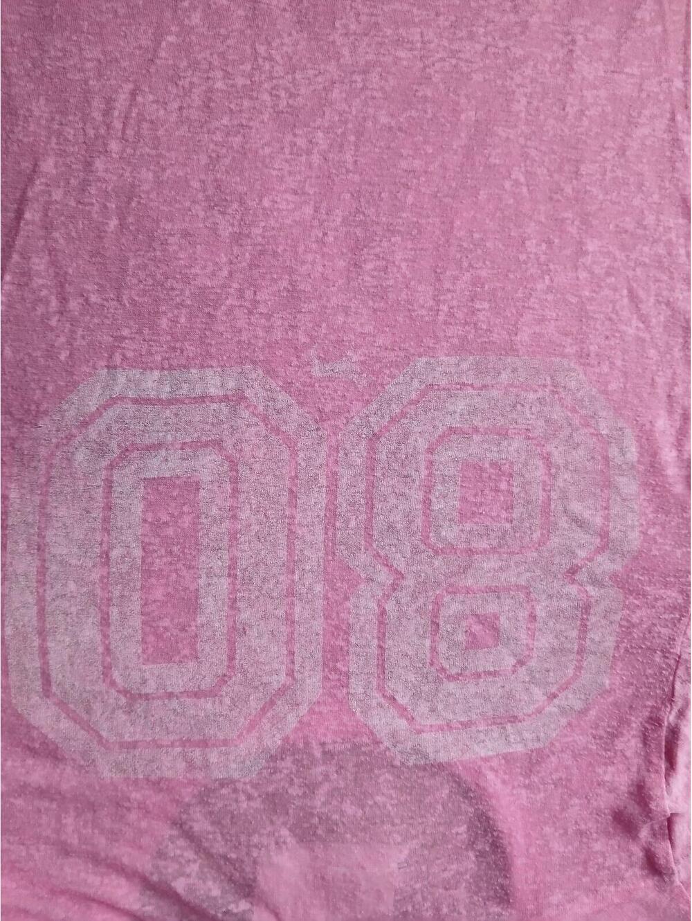 Vintage PINK Victoria's Secret Burnout Tee Size XS Y2K McBling 2007 E/44 - Picture 3 of 6